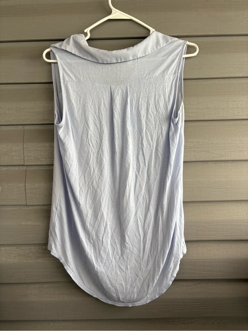 LOFT Light Blue Sleeveless V-Neck Utility Camisole - Picture 4 of 4